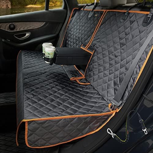 Car Seat Cover Waterproof Back Seat Cover for Kids and Dogs Without Smell Heavy Duty and Nonslip Rear Seat Protector Non Stick Fur Bench Seat Cover for SUV Van Easy to Install Machine Washable