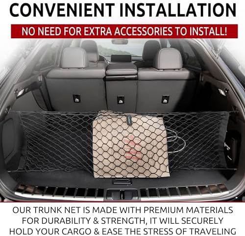 Envelope Style Automotive Elastic Trunk Mesh Cargo Net for Lexus RX RX350 2023-2026 - Premium Trunk Organizer and Storage - Luggage Net for Crossover- Best Car Organizer for Lexus RX