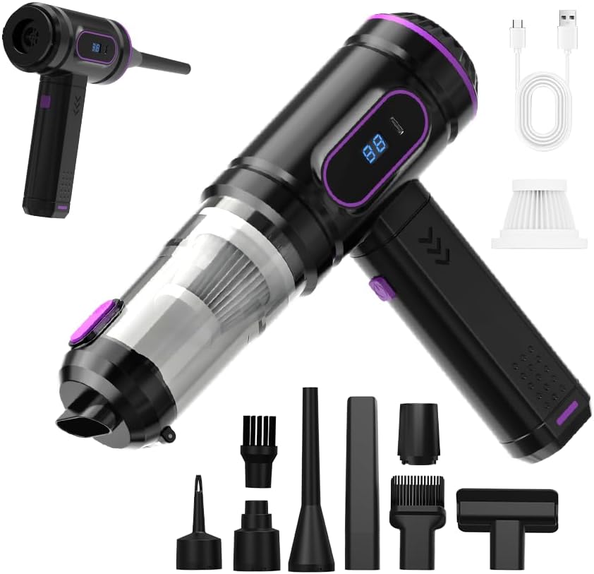 Mini Handheld Car Vacuum Cleaner, 15000PA, 2-in-1