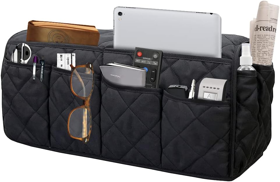 Armchair Caddy for Recliner - Sofa Armrest Organizer with 14 Pockets