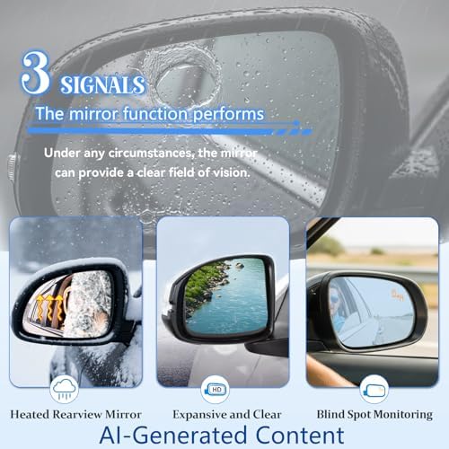 Passenger Right Side Mirror Glass, Fit for 2018-2026 Atlas