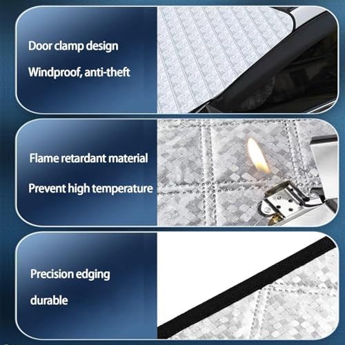 Car Windshield Snow Cover for Hyundai Elantra 1990–2025 2026 AD/CN7,Magnetic Window Ice Frost Guard with Mirror Covers,Winter Sun Shade,Waterproof,Windproof