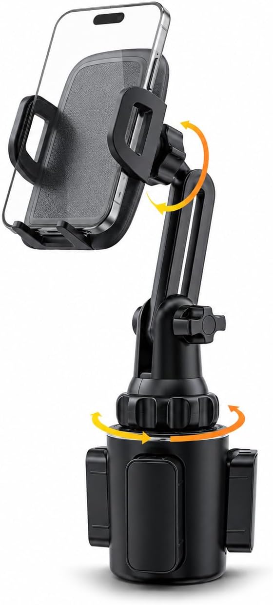 Car Cup Holder Phone Mount, Long Neck for iPhone, Samsung and Google Pixel