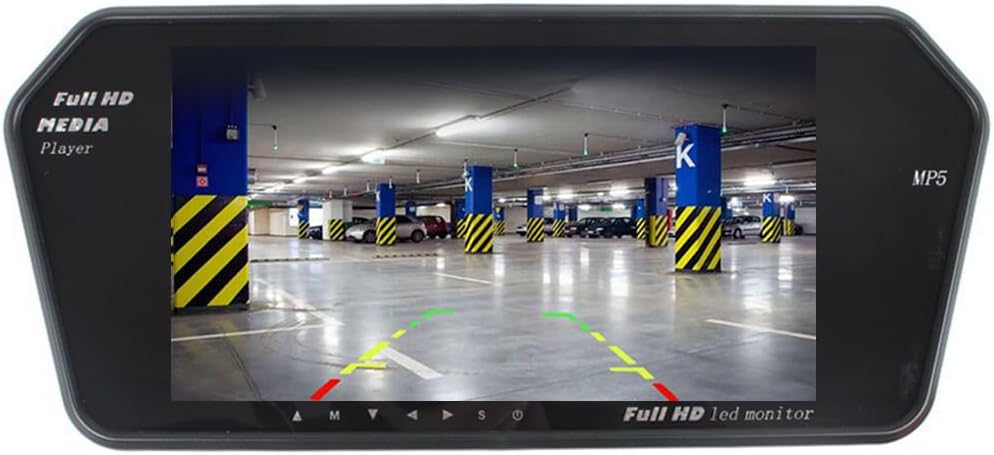 7 inch Car Radio with TFT LED Screen Built-in Speaker,Car Rear View Mirror Monitor,Bluetooth MP5 Player Car Stereo with Remote Control USB TF FM Transmitter