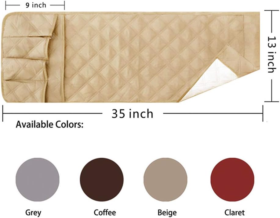 IPENNY Couch Sofa Armrest Organiser Chair TV Remote Holder Bed Storage Pocket Bag for Cellphone Tablet Notepad Book Magazines DVD Eyewears Drinker Snacks Holder Pouch