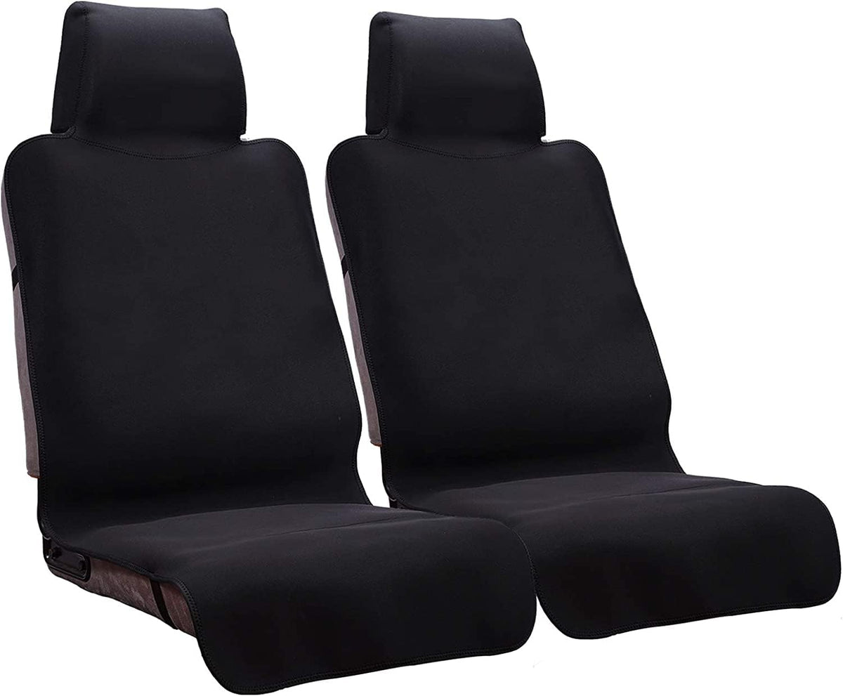Neoprene Waterproof Car Seat Cover, Black 2pcs, Non-Slip