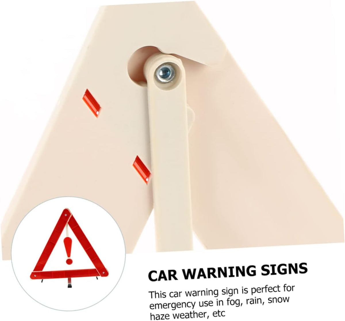 Triangle Warning Sign Foldable Plastic with Reflective Strips