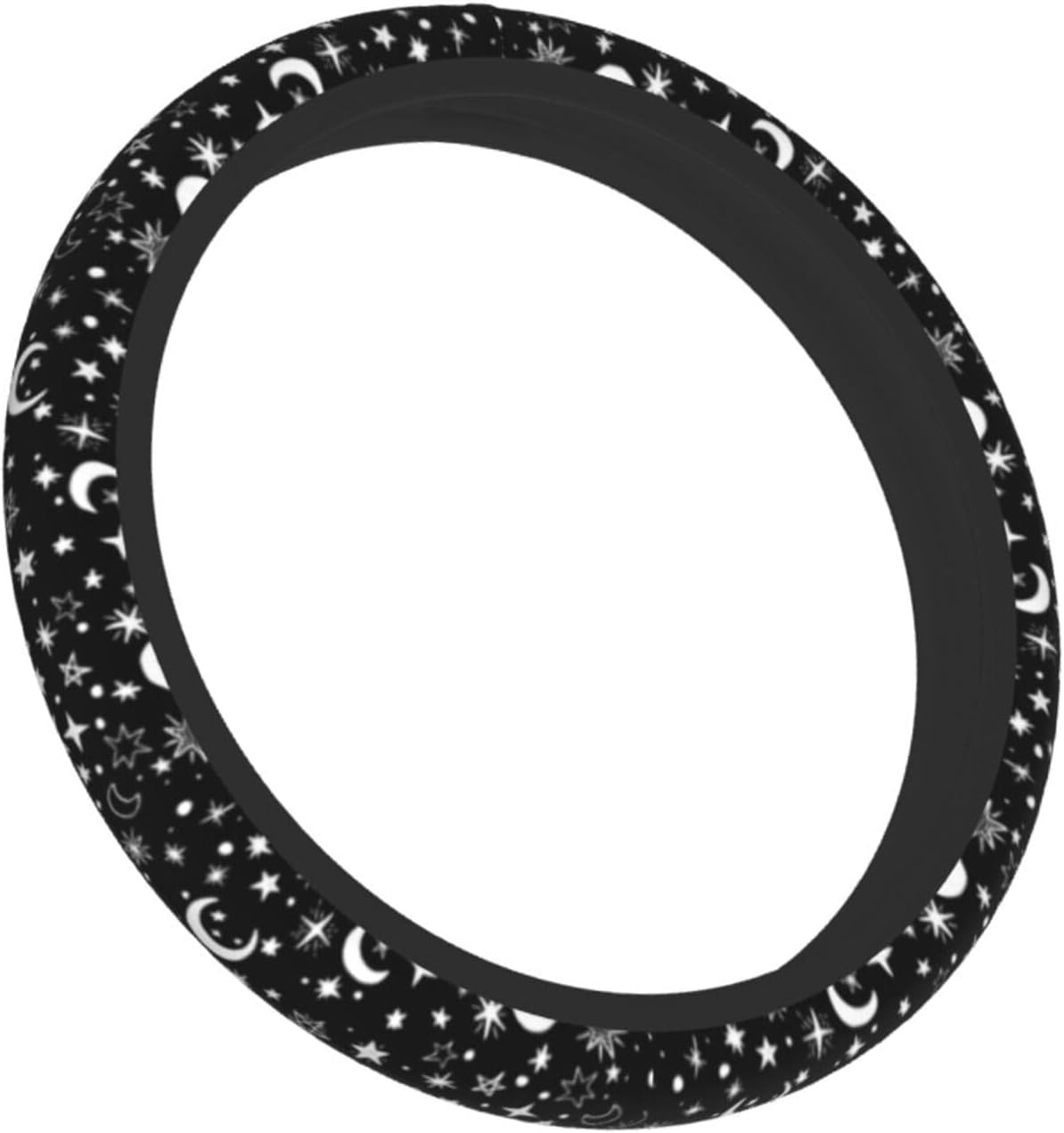 Moon and Star Steering Wheel Cover Car Accessories Cute for Women Girls Girly Universal 15 Inch Neoprene Auto Interior Decor Anti Slip Car Truck Protector