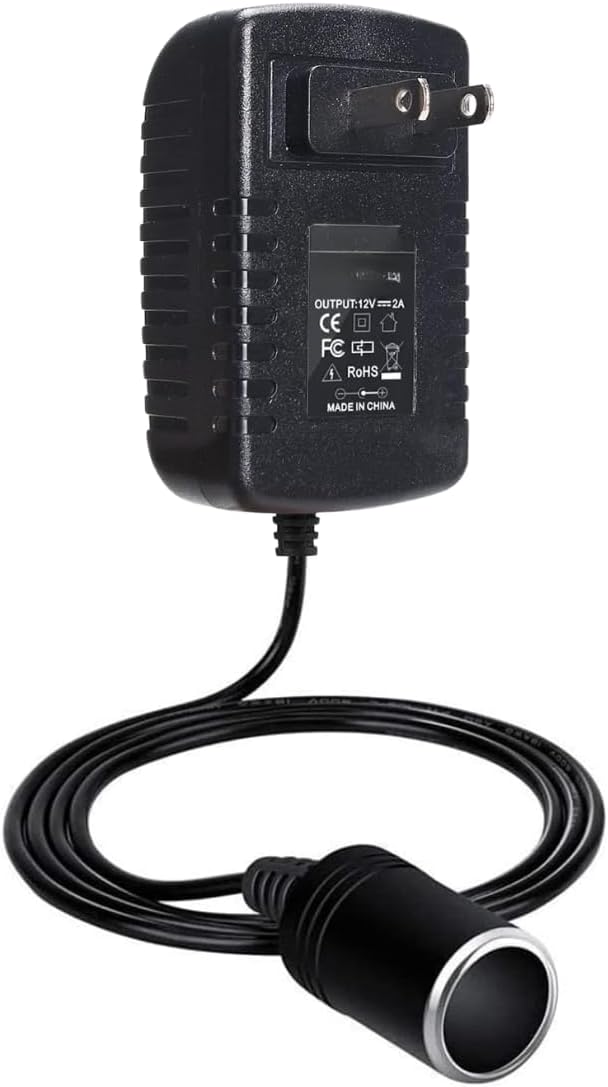 110V AC to DC 12V Converter, 10A/120W Power Adapter with Car Cigarette Lighter Plug for 12V Electric Cooler, Car Fridge, Wheel & Tire Air Compressors & Inflators, Car Vacuum Cleaners