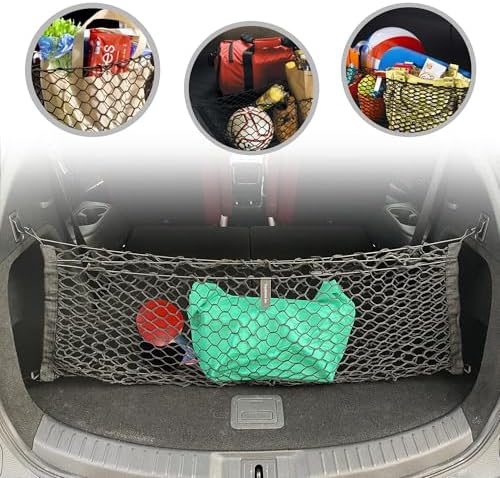 Envelope Style Automotive Elastic Trunk Mesh Cargo Net for Mazda CX-9 Sport Touring 2016-2023 - Premium Trunk Organizers and Storage - Luggage Net for SUV - Best Car Organizer for Mazda CX9 TC