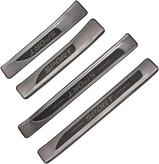 for Toyota RAV4 Door Sill Protector Accessories Accessory 2025 2024 2023 2022 2021 2020 2019, Door Sill Entry Guard Trim, Stainless Steel, Silver, 4 Pack