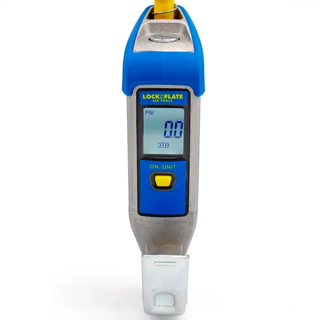 LockNFlate PRO L309 Digital Tire Inflator Gauge, Dual Head Air Chuck, 174 PSI, 1-Year Limited Warranty