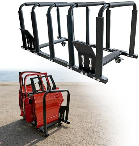 Sliding Movable Stand Bracket Door Cart for 1987-2024 Jeep Wrangler TJ JK JL Gladiator JT | 2021-2024 Ford Bronco 2/4 Door