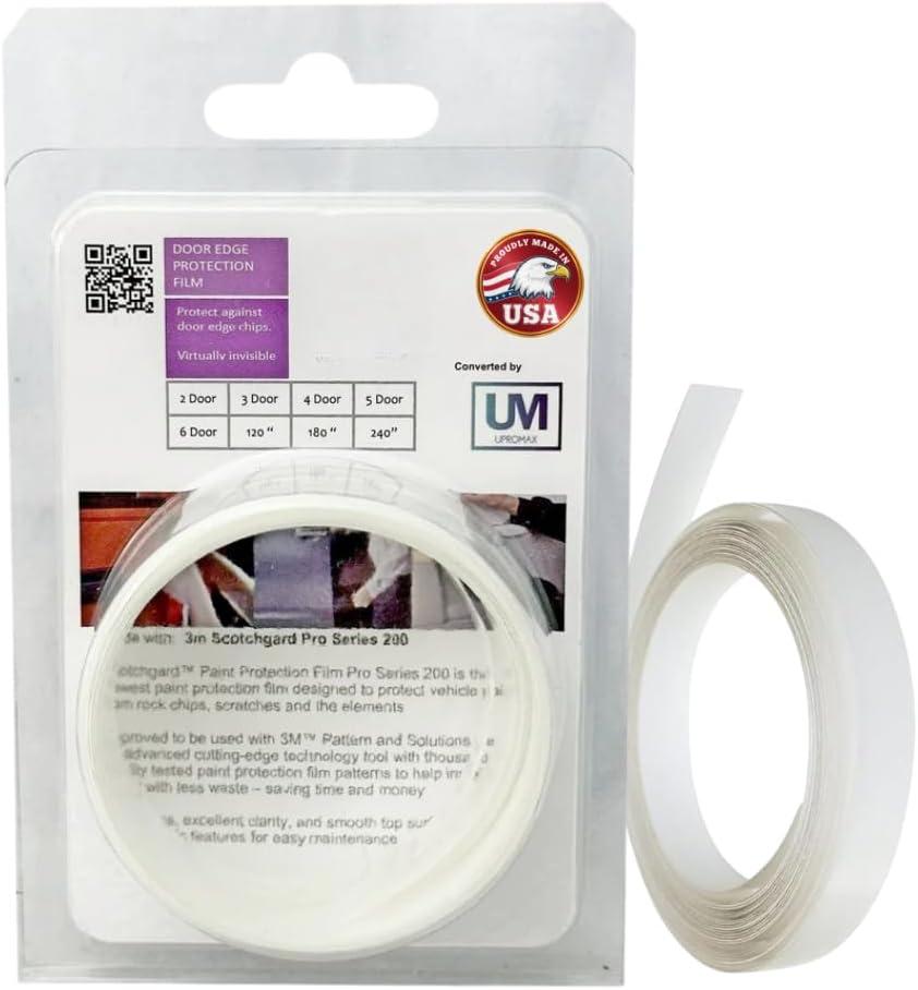 Car Door Edge Guard 0.4x240in, Made with 3M Paint Protection Film