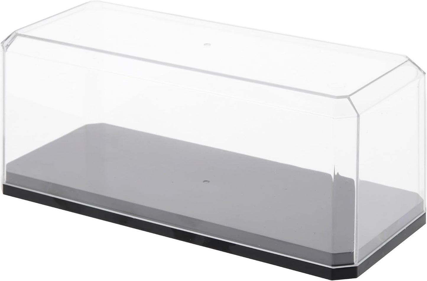 Pioneer Plastics 143C-BB-UV Clear Plastic Display Case with Black Base for 1:43 Scale Cars (UV Resistant), 6.125" W x 2.625" D x 2.25" H