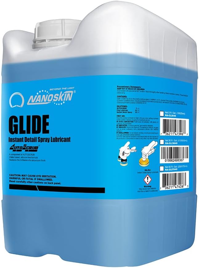 Nanoskin GLIDE Silicone Free Spray Detailer 16 oz - Use with Autoscrub/Clay Bar After Car Wash | Leaves No Residue Before Wax Sealant Coating | Automotive, Home, Garage, DIY & More | Concentrated