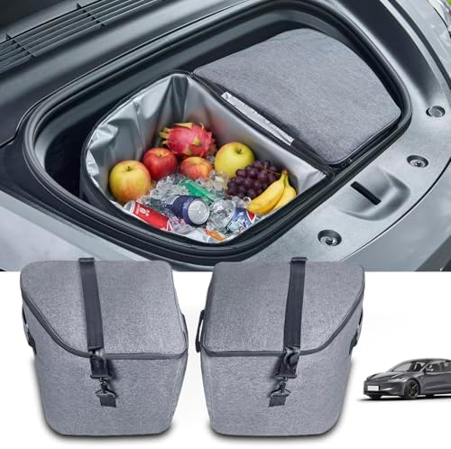 Tesla Model Y Frunk Cooler Organizer, Insulation Cooler Bag Front Trunk Storage Organizers for Tesla Model Y 2026 2025 2024 2023 2022 2021 2020 Camping Accessories