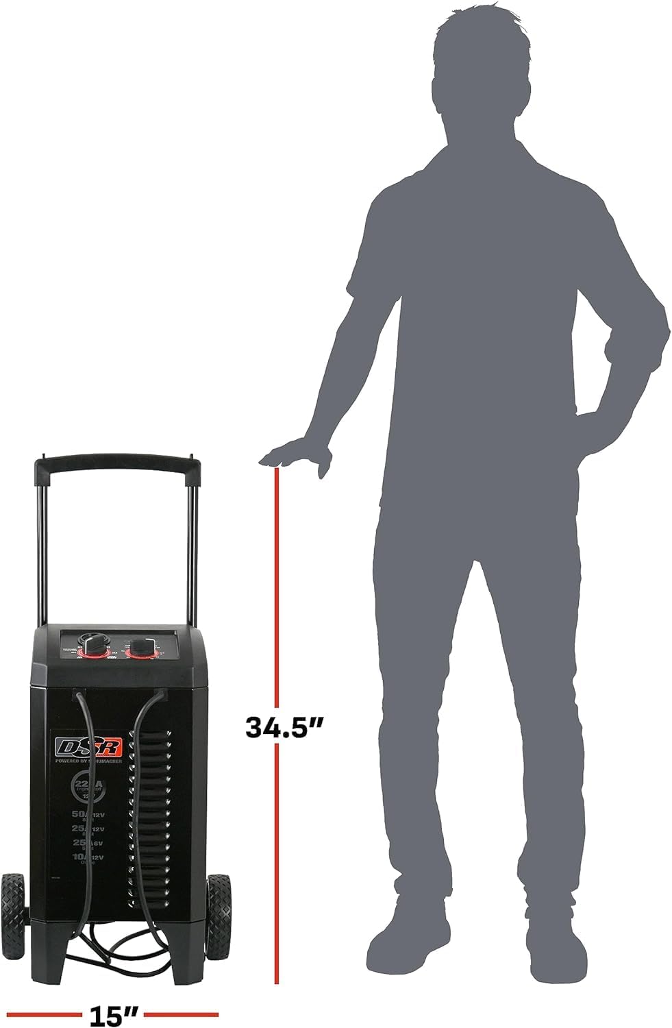 Schumacher Electric Wheeled 10A Car Battery Charger & Maintainer – DSR139