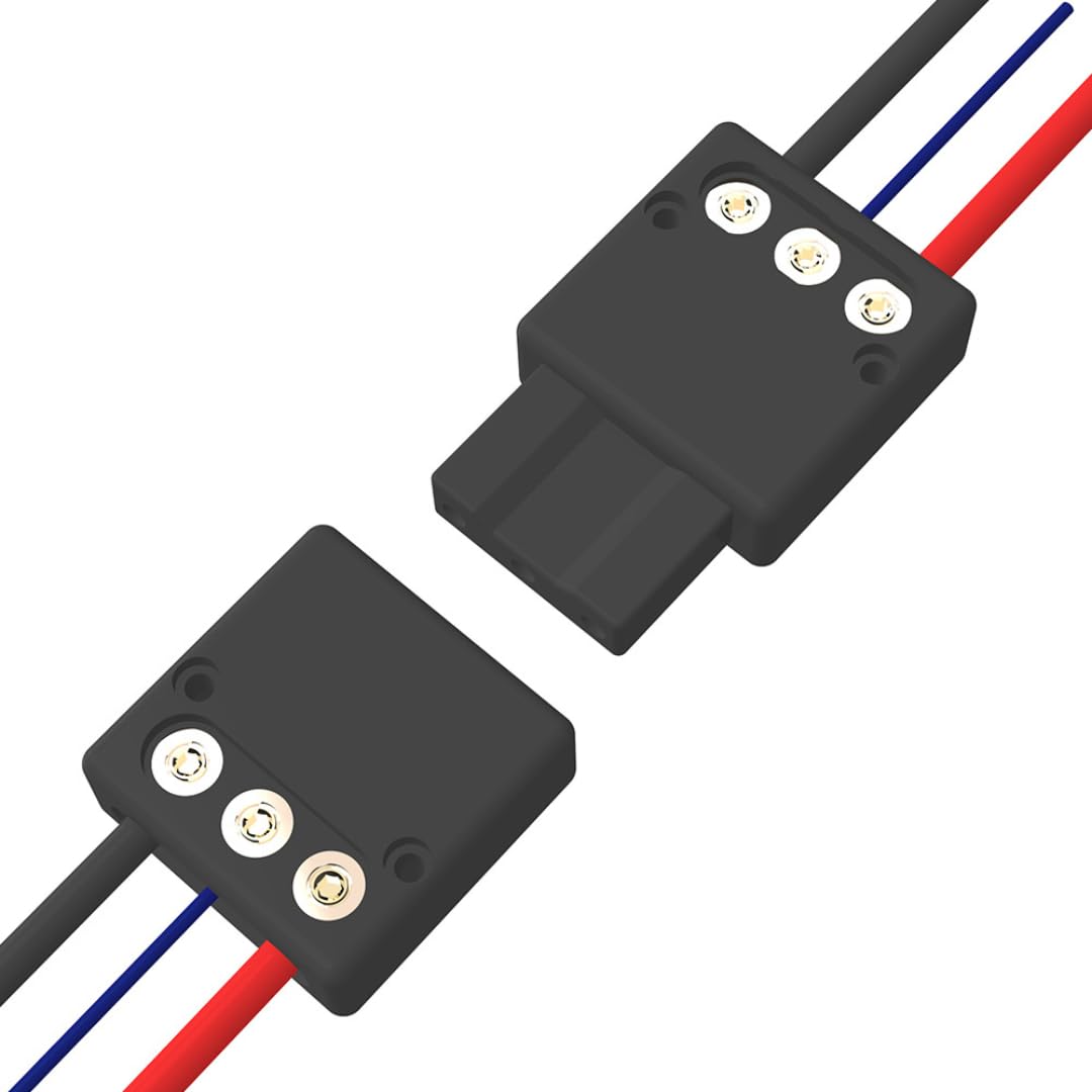 Quick-Release Power Connector for Car Amps & Powered Subwoofers - Compatible with 4 AWG & 8 AWG Cables - Fast Plug Disconnect for Amplifiers, Active Bass Systems, and Car Audio Installs 2-Pack