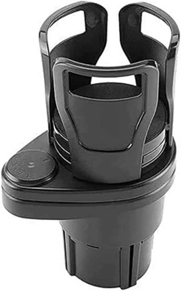 Cup Holder Multifunctional Adjustable 2in1 Car Seat Cup Holder Car Cup Holder Expander Adapter for Water Bottle Drink Coffee Food Storage (Matt Black)