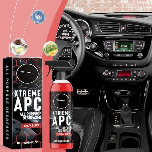 Car Seat Cleaner Fabric,Car Leather Interior Cleaner and Conditioner - Multi-Functional Upholstery Shampoo Spray for Couch,Seats,Dashboard,Carpet,Plastic - Removes Stains, Grease 4 Floz