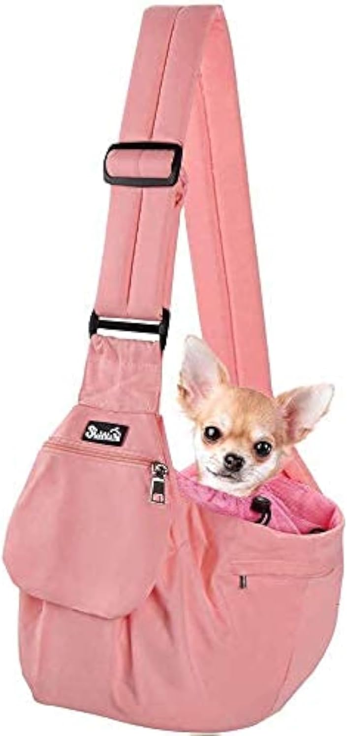 SlowTon Pet Carrier, Hard Bottom Support & Adjustable Padded Shoulder Strap