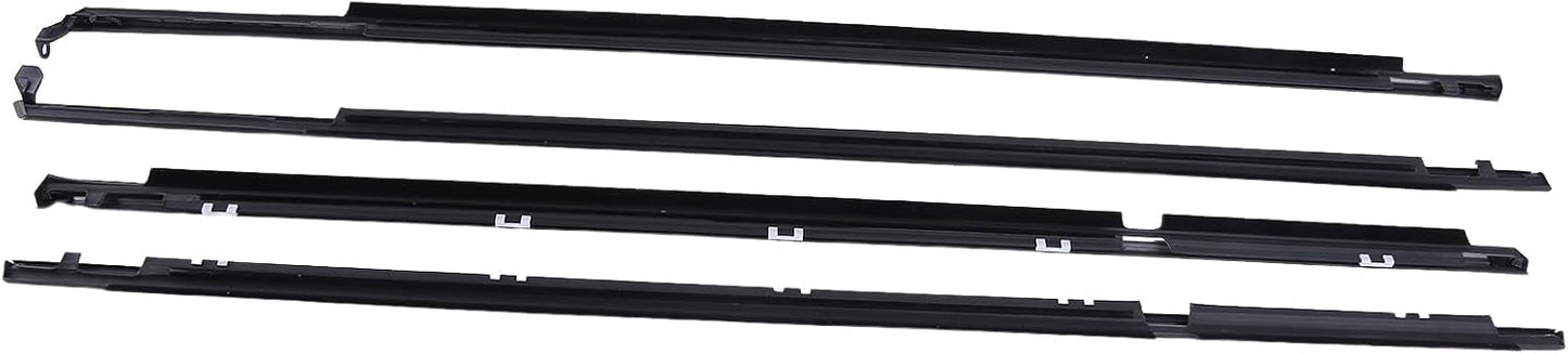 4 Pieces Car Door Moulding Trim Weatherstrip for Toyota with Corolla AE110 1995-2002 - Fits 95-02 Corolla, Comprehensive Door Dust Trim Set for Durability