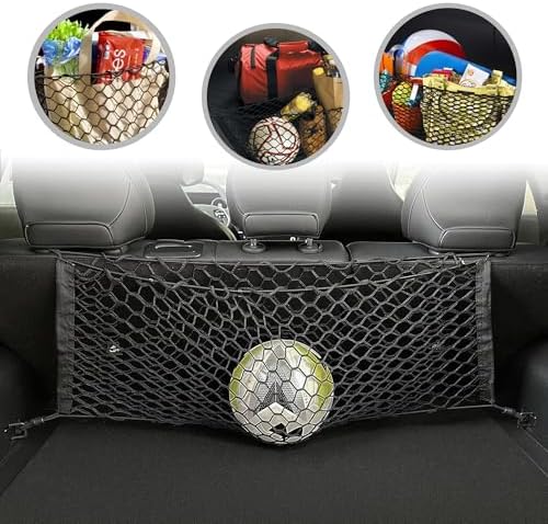 Envelope Style Automotive Trunk Mesh Cargo Net for Kia EV6 Light Wind GT-Line 2022-2025 - Premium Trunk Organizer and Storage - Luggage Net for Crossover - Best Car Organizer for Kia EV6