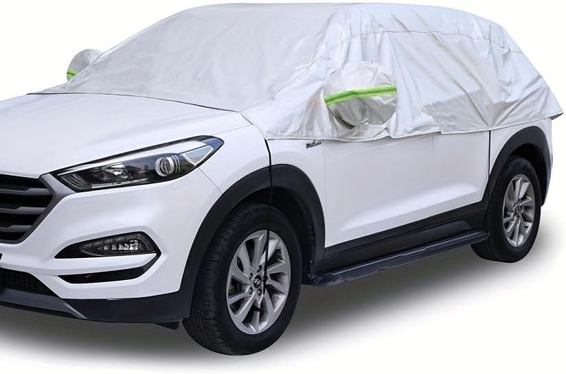Car Half Cover for Dodge Ram 1500 2500 3500 Pickup 2009-2018, Auto Sun Shade Protector Windshield Snow Cover Exterior Weather Guard Sedan Windshield Sun Protection,SUV