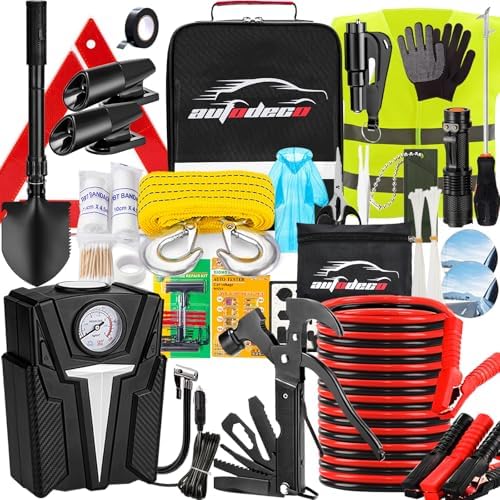 Roadside Car Emergency Kit - 136Pcs Premium Heavy Duty Car Safety Kit Emergency Kits for car