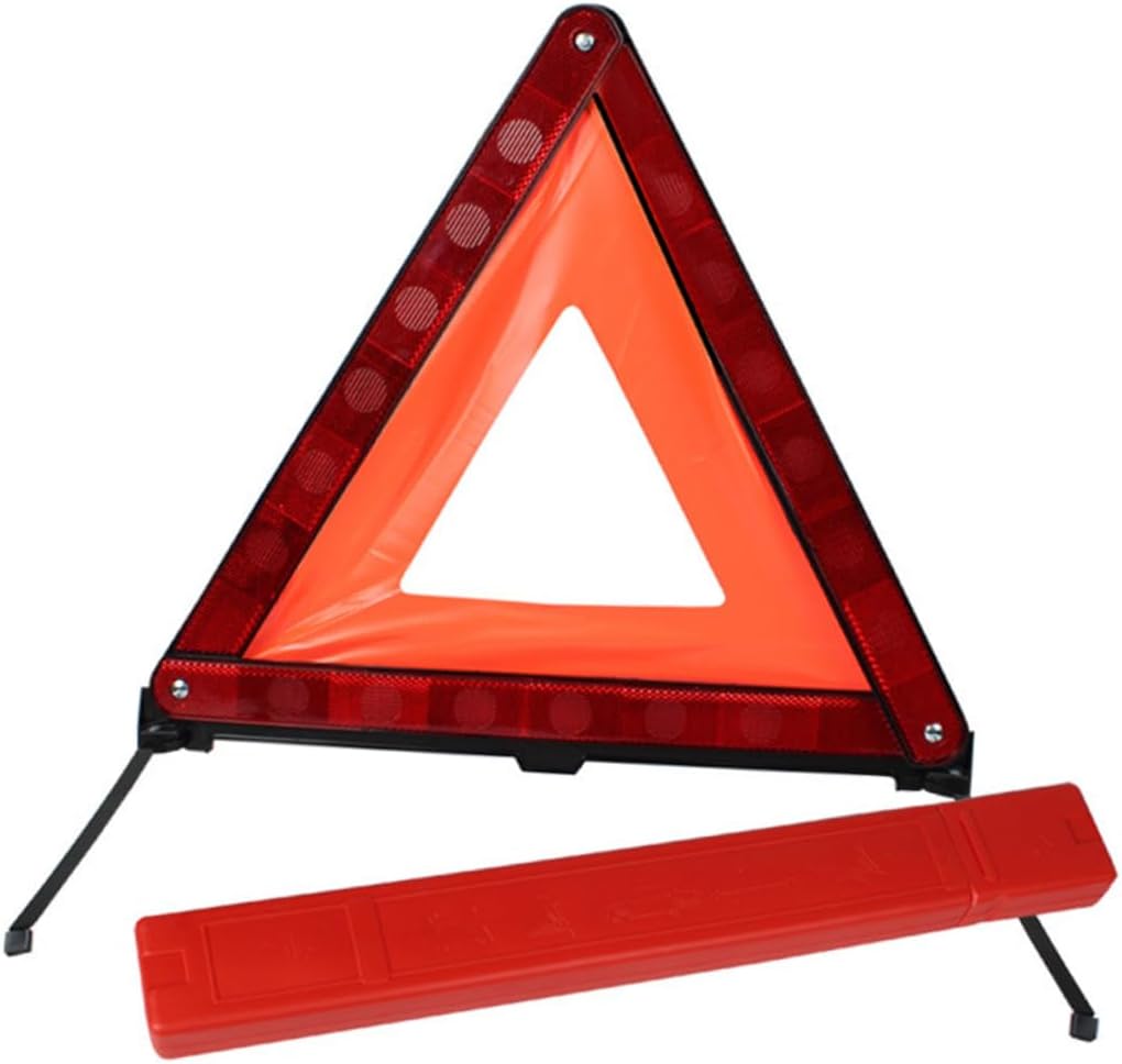 Cabilock 2pcs Reflective Triangle Warning Sign Kit Emergency Roadside Triangle for Vehicles Compact Design for Easy Storage and Quick Setup Essential Safety Accessory for Roadside