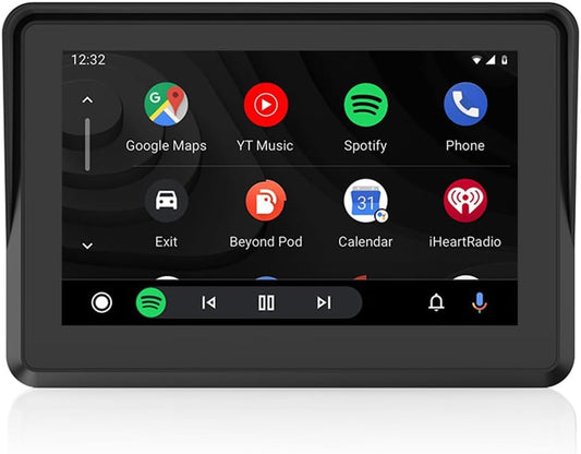 12V-24V 5-inch Waterproof Motorcycle GPS Navigation System with Wireless CarPlay/Android Auto/HiCar Wi-Fi Bluetooth FM Linux Operating System