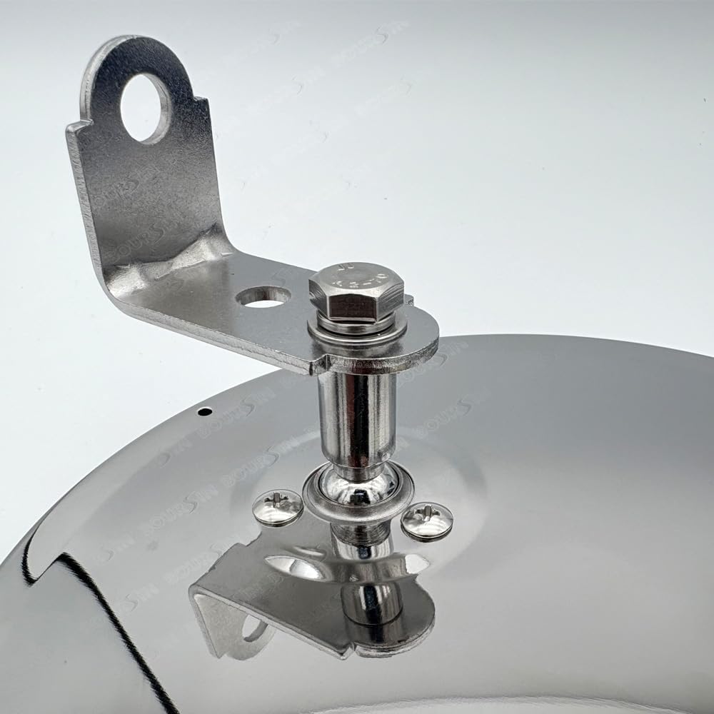 8 Inch Round Convex Mirror Blind Spot Stainless Steel For Truck bus Atv RV Utv "L" Adjustable Bracket 1 Pcs