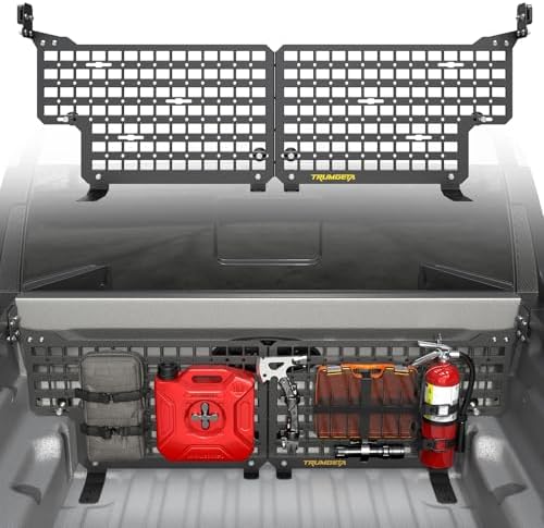 Trumgeta Aluminum Front Bed MOLLE Panel Fit for 2022–2026 Ford Maverick, No-Drill Installation, Heavy-Duty Truck Bed Organizer Storage Rack System for Tools and Outdoor Gear