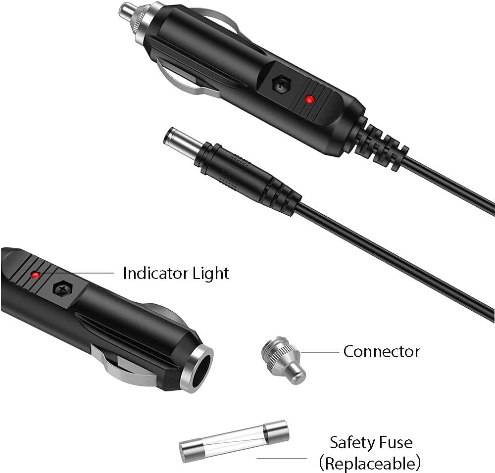 BestCH Car DC Adapter Compatible with Bolt Power G06 G06C D28 D28A D29 K3 Mini Portable Jump Starter Auto Vehicle Camper Power Supply Cord Battery Charger