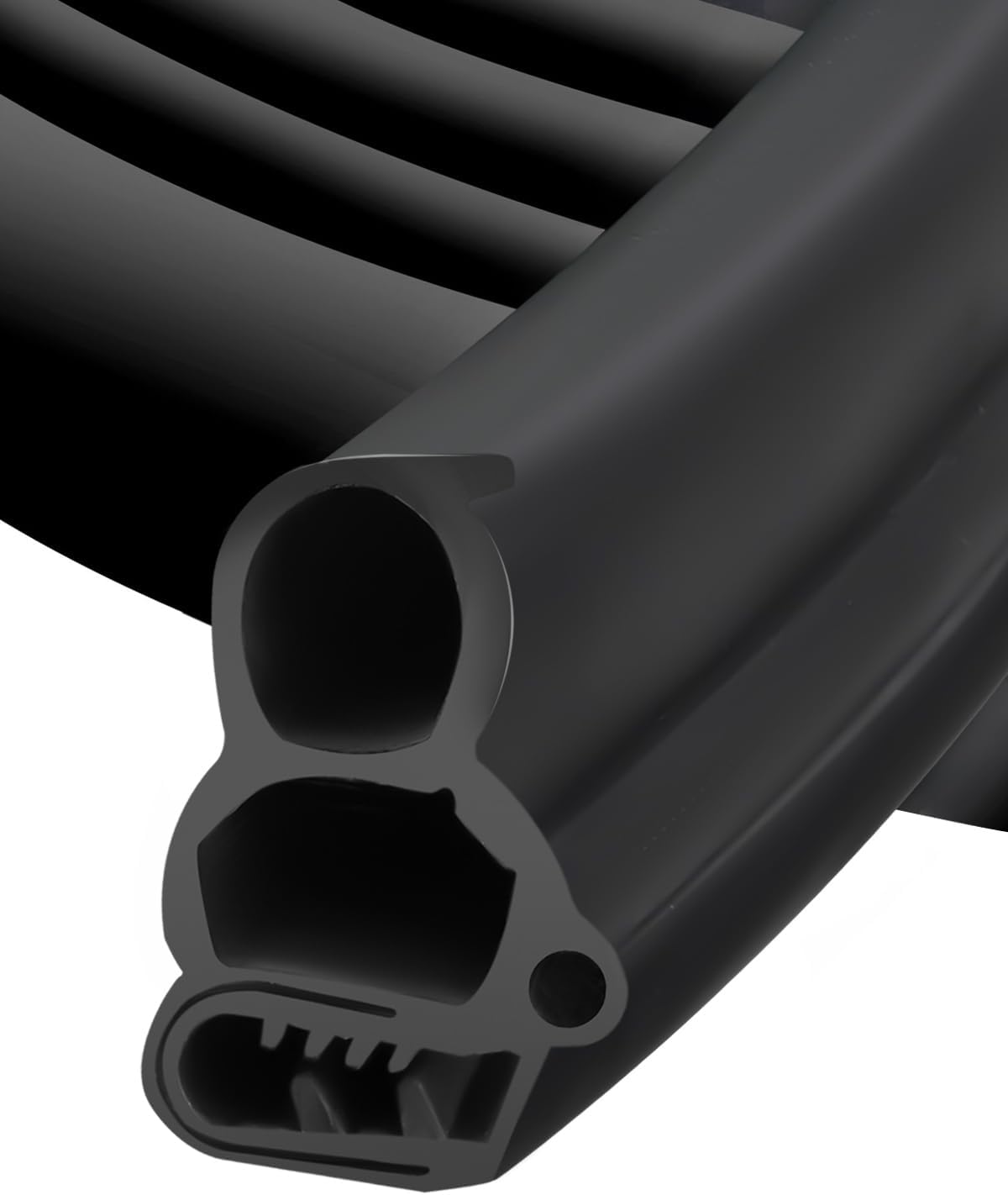Automotive Door Weather Stripping with EPDM 3 Side Bulbs, 10FT | Car Door Rubber Seal Strip Trim, Car Door Edge Trim Seal Strip Gasket for Trucks RVs Camper Boats Cabinets Home Applications