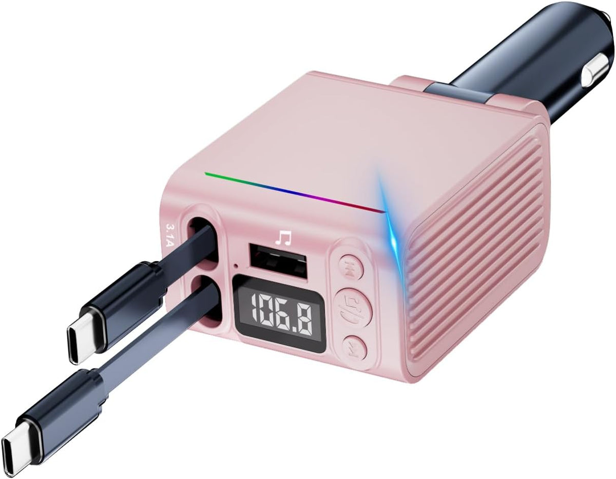 45W FM Transmitter Bluetooth Car Adapter, Wireless FM Bluetooth Transmitter