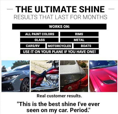 CAR GUYS Liquid Wax | Advanced Car Wax | Superior Protection with a Carnauba Shine | For all Paint Colors and Excellent Black | 8 Oz Kit