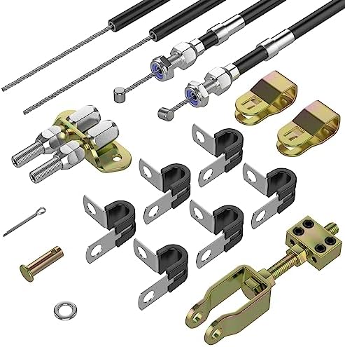 Universal Parking Brake Cable Kits 330-9371，Compatible with Wilwood MC4 and Combination Parking Brake (CPB) Rear Big Brake Kits，Emergency Brake Cable Kit, Rear Extended Parking Brake Cable