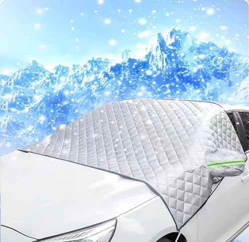 Car Windscreen Covers for Buick Excelle 2018-2023 Car Frost Windscreen Cover with Side Wing Mirror Cover Car Windshield Snow Cover Against Snow Frost UV Dust B 245 * 145(Normal/A 230 * 145)