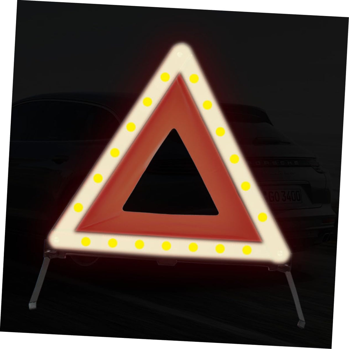 Triangle Warning Sign Foldable Plastic Road Safety Emergency Triangle
