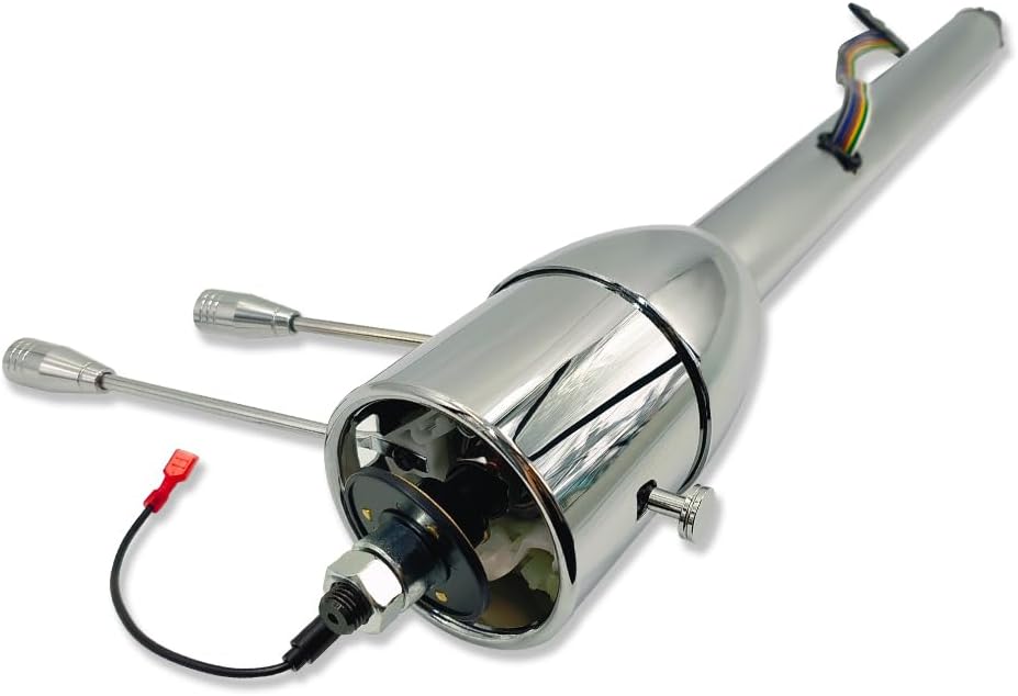 GM 28" Floor Shift Tilt Manual Steering Column Chrome with Adapter