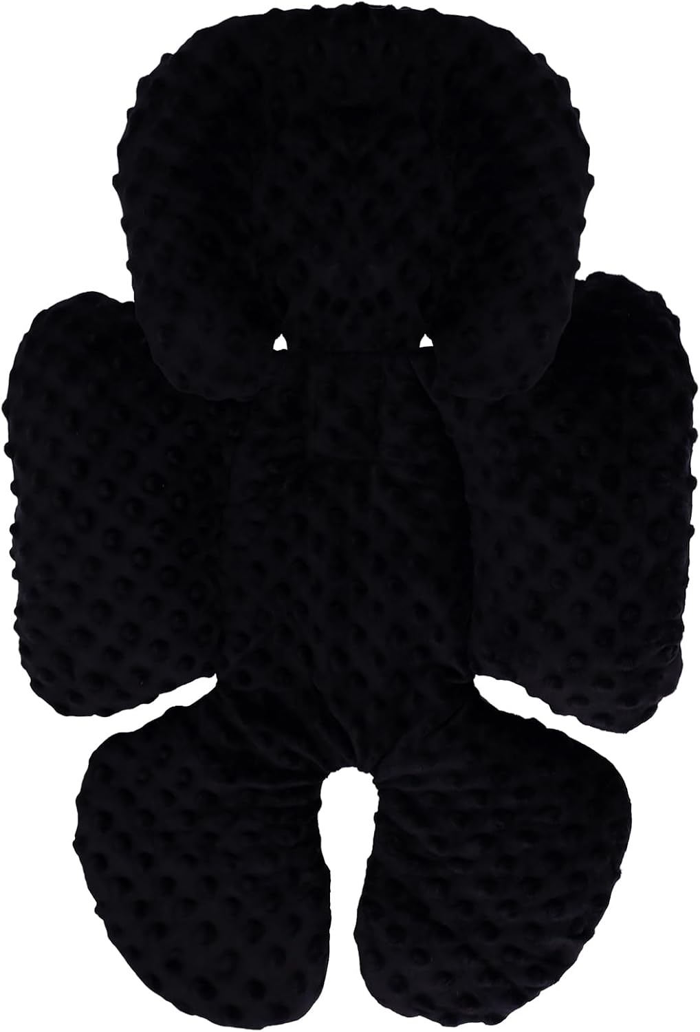 KAKIBLIN Infant Car Seat Insert, Baby Carseat Head & Body Support for Newborn, 2-in-1 Reversible Baby Car Seat Cushion, Soft Stroller Cushion Insert for Car Seats, Bouncer, Strollers, Swing (Black)
