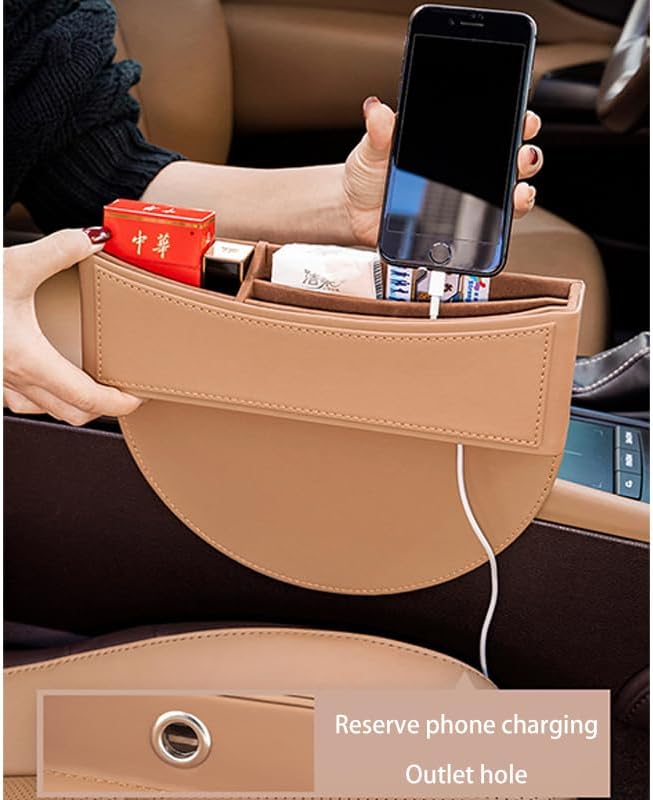 Dragon Art Car specific seat gap filling storage box organizer, male and female interior universal accessories, storage box card slot for cars SUV、 Truck center console organizer (black, 1pack)