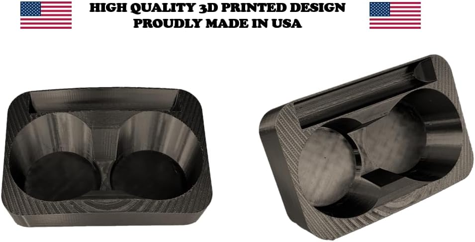 Cup Holder Insert for Jeep Grand Cherokee WJ/WG 1999–2004, Console Replacement with Dual Cup Wells and Phone Holder, Press-Fit Upgrade Organizer