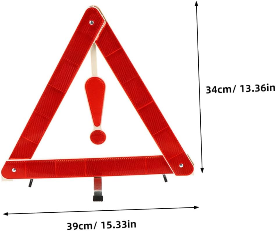 3pcs Triangle Warning Sign Foldable PVC ABS Plastic for Car Vehicles