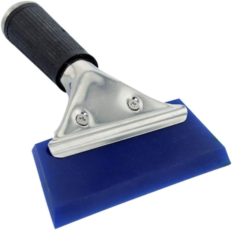 LIOOBO Ice Scraper Stainless Steel Snow Scrapers Car Snow Shovel Tool for Windshield with Rubber Random Color