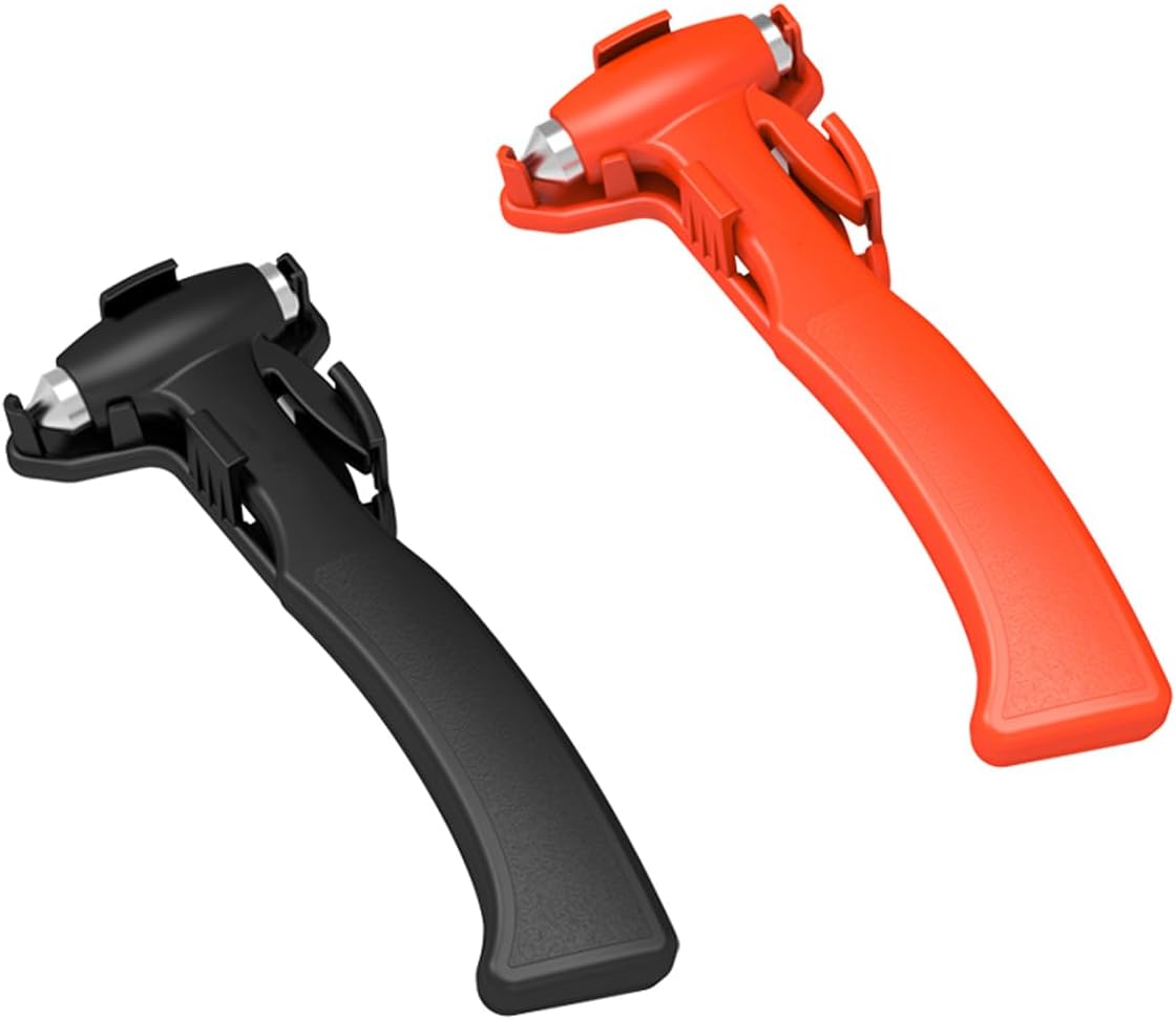 2pack Car Window Breaker, Safety Hammer - Emergency Escape Tool, Window Breaker Seatbelt Cutter, Life Saving Survival Kit with Light Reflective Tape