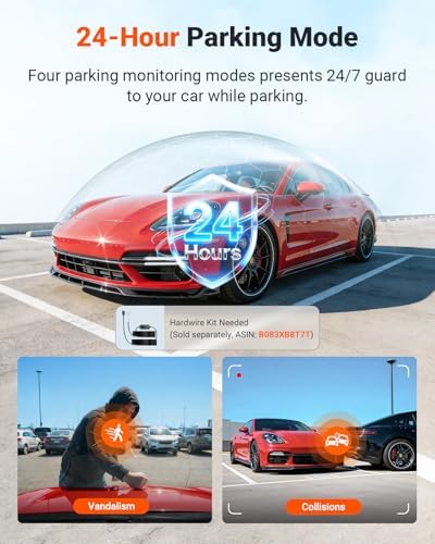【Bundle: Vantrue New N4S(RC18) Dash Cam + Hardwire Kit】 STARVIS 2, PlatePix™, 2.7K+1440P+1440 Front Inside Rear Dashcam, 24/7 Buffered Parking Mode, Support 1TB Max