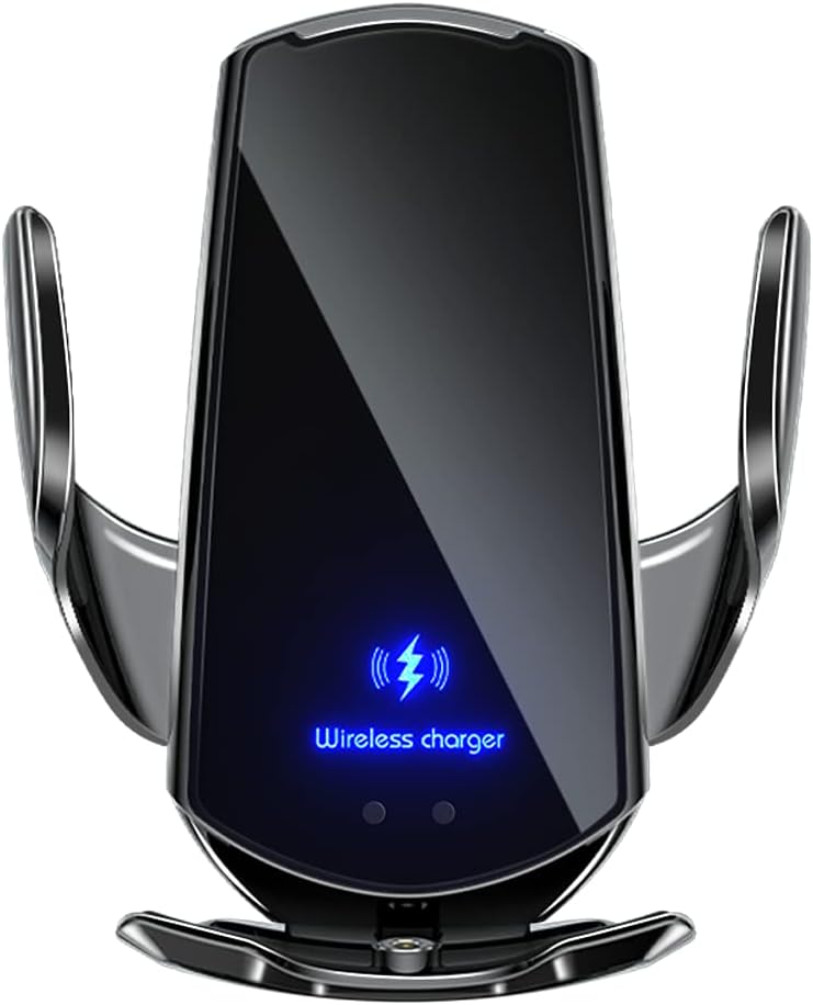 Q3 Smart Sensor Car Phone Wireless Charger,15W Qi Fast Charging Auto-Clamping Car Holder, Air Vent Phone Holder，for iPhone17/16/15/14/13/12series,and All Qi Enable Android Cellphone (Q3-Black)